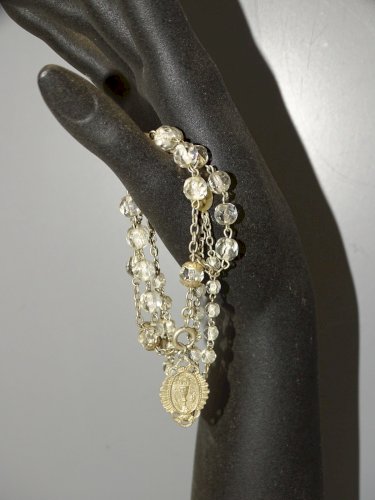 -BRACELET JEUNE FILLE COMMUNION MEDAILLE ARGENT ciboire argent Charançon   D