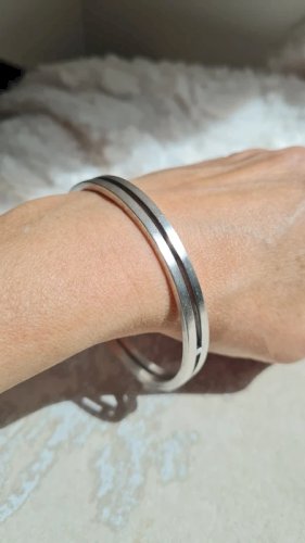 Bracelet - jonc en argent 925  signé FS
