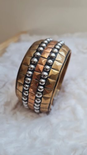 Bracelet jonc en laiton et cuivre