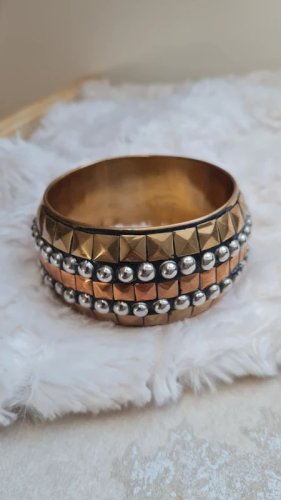 Bracelet jonc en laiton et cuivre