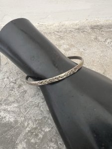Vintage Cuff Bracelet Solid Silver Hallmarked Ethnic Retro Jewelry