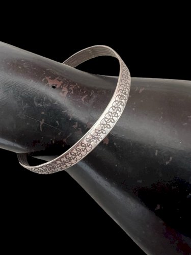 Bracelet Jonc vintage Ancien Argent Massif Poinçonné   Bijou Ethnique Retro