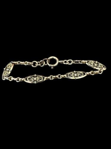 Bracelet Maille Olive 1900 ancien vintage  Plaqué Or Rose Antic Jewelery