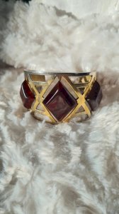 Bracelet manchette ancien en Bakélite de Albert Flamand années 20-30 art déco