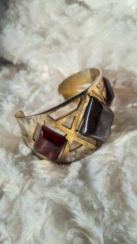 Bracelet manchette ancien en Bakélite de Albert Flamand années 20-30 art déco