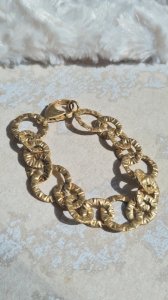 Bracelet oversize plaqué or