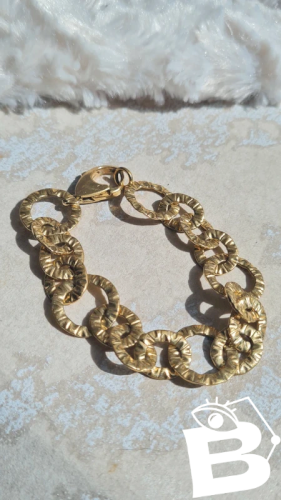 Bracelet oversize plaqué or