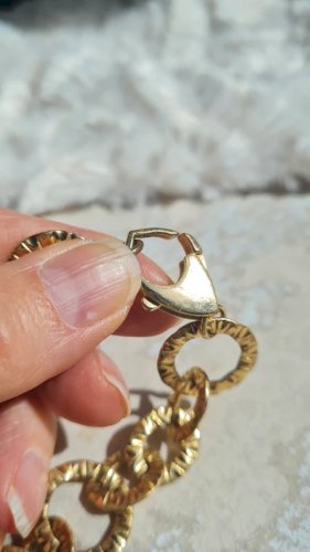 Bracelet oversize plaqué or