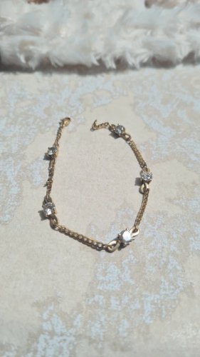 Bracelet plaqué or et strass