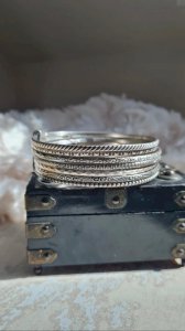 Vintage silver-tone metal weekly bracelet 3 Suisses