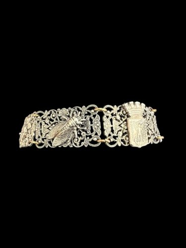 Bracelet Souvenir De Nice Cigale, Saint-Georges-Ancien - Vintage Bijou De Charme