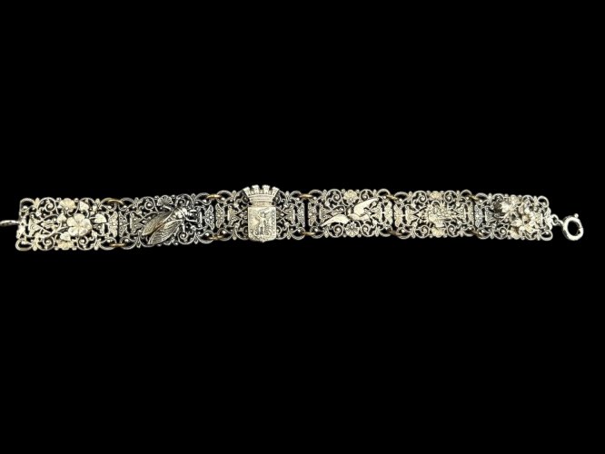 Bracelet Souvenir De Nice Cigale, Saint-Georges-Ancien - Vintage Bijou De Charme