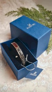 Bracelet Swarovski : cristaux & cuir
