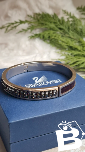 Bracelet Swarovski : cristaux & cuir