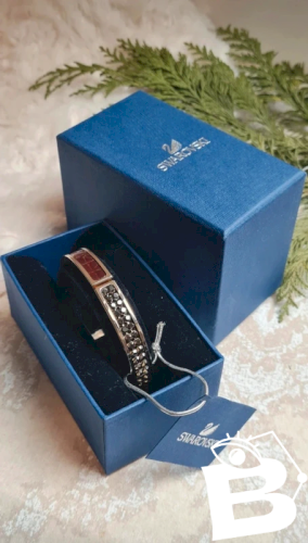 Bracelet Swarovski : cristaux & cuir