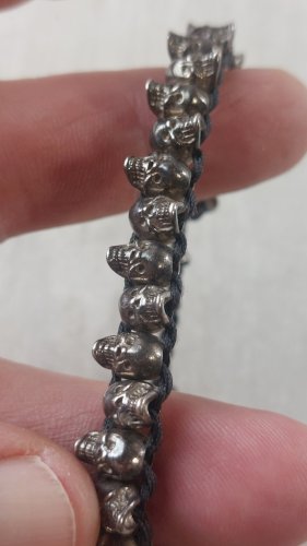 Bracelet tête de mort, Links of London, en argent massif