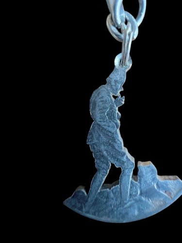 Bracelet vers 1925 Breloque soldat unisexe gourmette vintage ancien collection