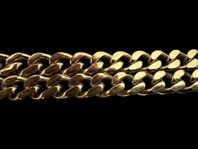 Bracelet vintage 1960/1970 gourmette unisexe plaqué or Chic Casual