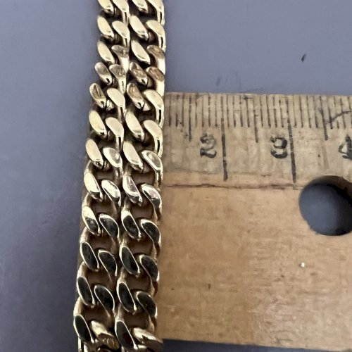 Bracelet vintage 1960/1970 gourmette unisexe plaqué or Chic Casual