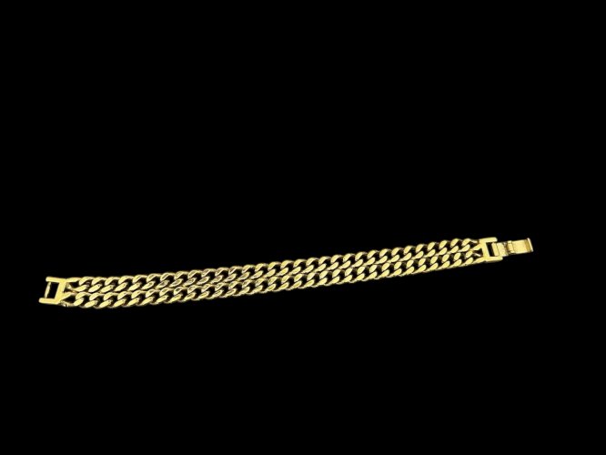 Bracelet vintage 1960/1970 gourmette unisexe plaqué or Chic Casual