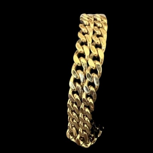 Bracelet vintage 1960/1970 gourmette unisexe plaqué or Chic Casual
