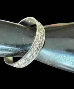 Bracelet Vintage Argent 925 Ethnique Unisex Ancien Ajustable Design Intemporel