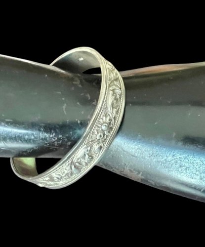 Bracelet Vintage Argent 925 Ethnique Unisex Ancien Ajustable Design Intemporel