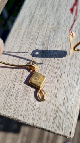 Bracelet vintage avec une pierre naturelle ( malachite )