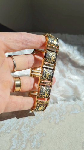 Bracelet vintage damascène