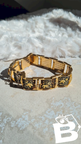 Bracelet vintage damascène