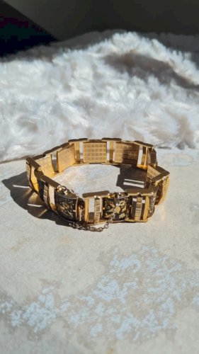 Bracelet vintage damascène
