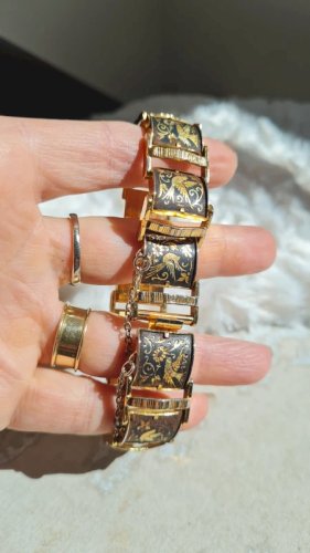Bracelet vintage damascène