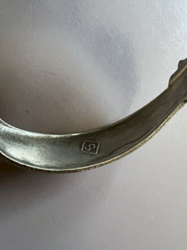 Bracelet Vintage Extensible Unisexe Double Serpent Signé S Collection