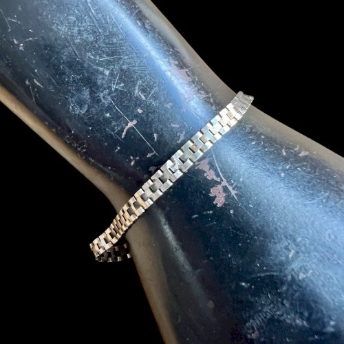 Bracelet vintage Unisex gourmette chaîne Argent, Massif Bijou Fin