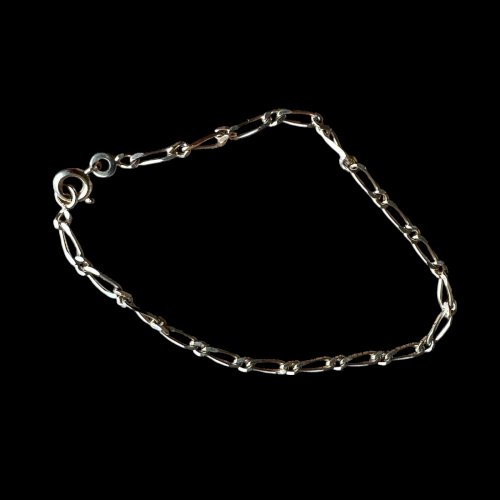 Bracelet vintage Unisex gourmette chaîne plaqué or Poinçonnet