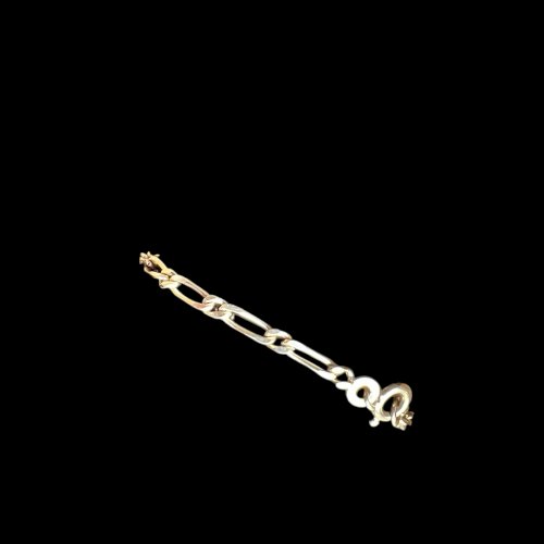 Bracelet vintage Unisex gourmette chaîne plaqué or Poinçonnet