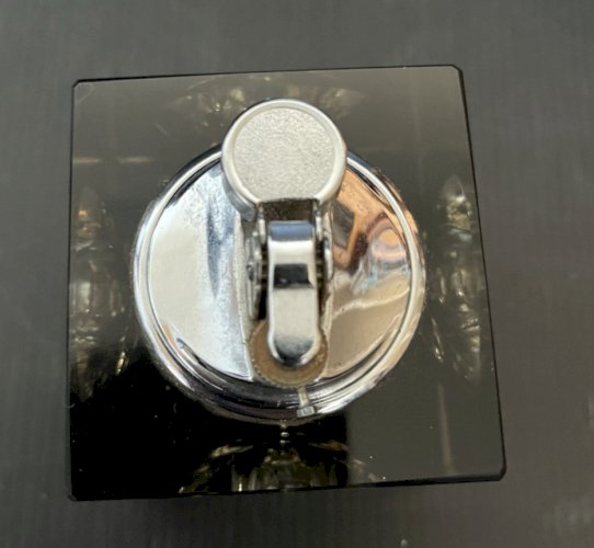 brique de table carré  design  vintage verre fumé  années 70 70s