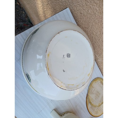 Broc de Toilette , Vasque , Porte Savon  Boch La Louvière 