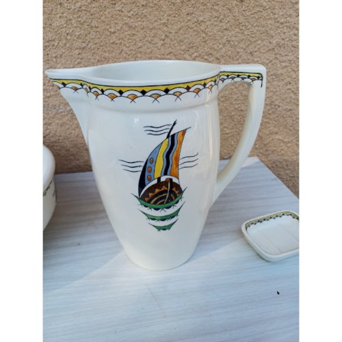 Broc de Toilette , Vasque , Porte Savon  Boch La Louvière 
