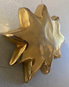 Gold Brooch Vintage 1980 Fashion Design 20th Century Christian Lacroix Antique Jewelry