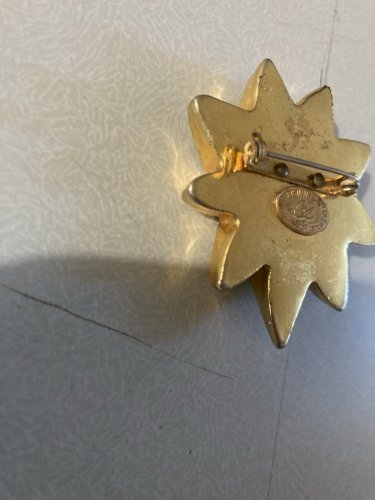 Broche Accessoire Doré 1980 Mode Design Art XXe Christian Lacroix Ancien Bijou