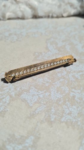 broche ancienne art déco et fausses perles