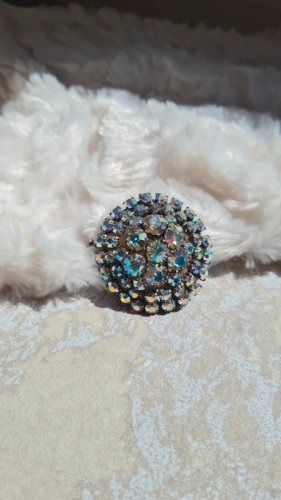 Broche ancienne avec strass Boréales années 50
