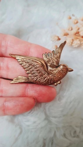 Broche ancienne dun oiseau
