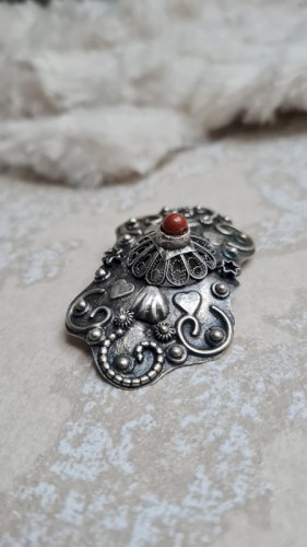 Broche ancienne Egyptienne en argent 800 filigrane
