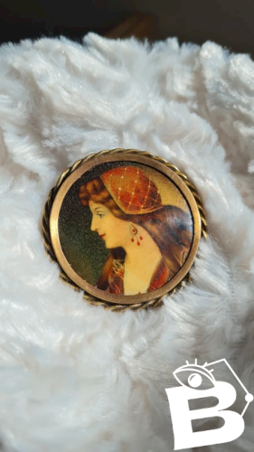 Broche ancienne émaillée
