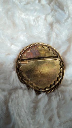 Broche ancienne émaillée