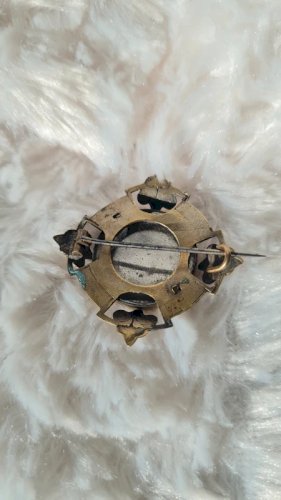 Broche Ancienne émaux de Bressan lettre G