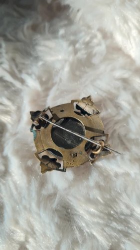 Broche Ancienne émaux de Bressan lettre G