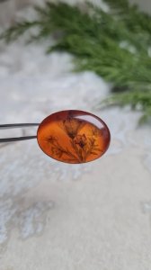 Antique flower brooch in resin